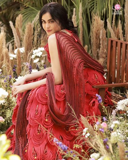 Adah sharma hot look in designer red gown worth lakhs photos viral