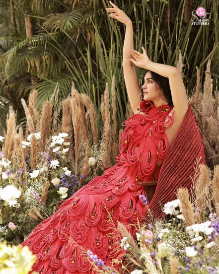 Adah sharma hot look in designer red gown worth lakhs photos viral