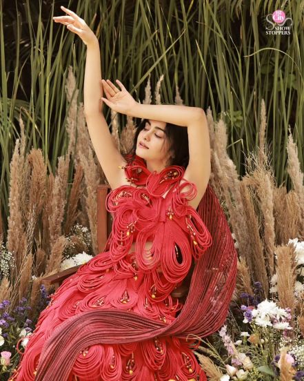Adah sharma hot look in designer red gown worth lakhs photos viral