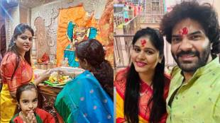 hardik joshi and akshaya deodhar seeks blessings at saptashrungi temple