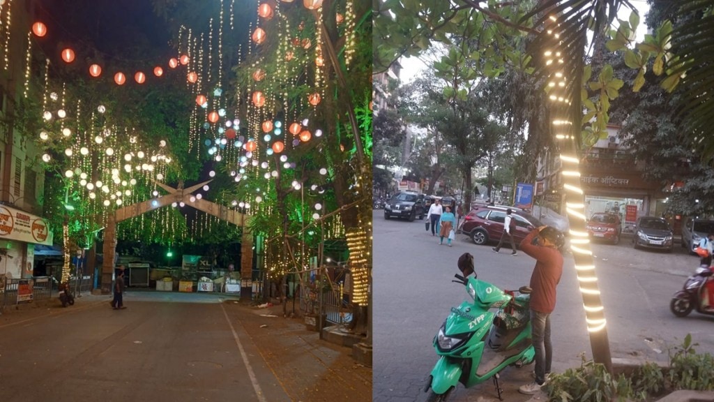 lighting on trees for decoration, lighting on trees thane marathi news