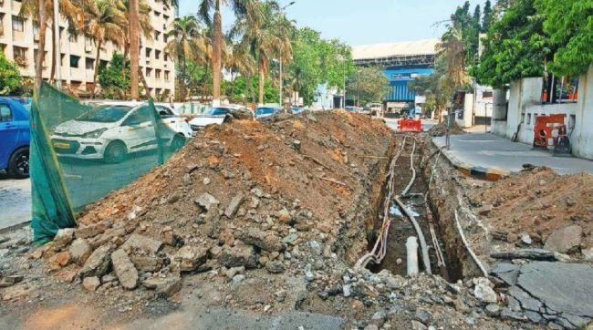Citizens object to concreting works at unnecessary places in navi mumbai