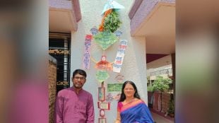 teacher built a democratic gudhi for Public awareness and to increase voter turnout