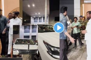 manish paul drives cm eknath shinde car spotted at mumbai airport