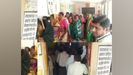 gondia lok sabha seat, Technical Glitch in evm, evm machine, Gondia Polling Station, two Hours Delays Voting, arjuni moragaon, tilli mohgaon, polling news, polling day, gondia polling new