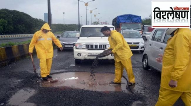 indian potholes self healing roads