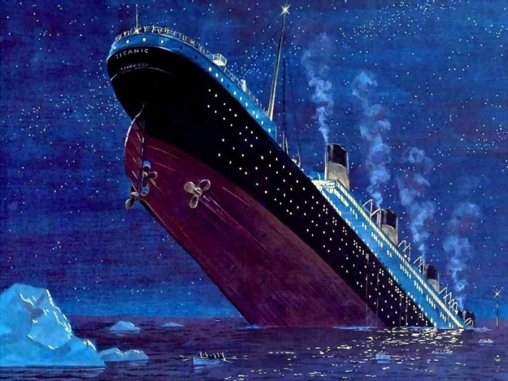 how deep is the titanic