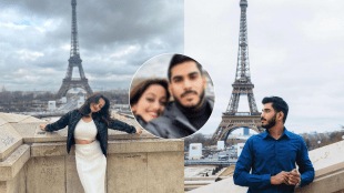 Manasi naik boyfriend rahul khismatrao shared romantic photo of them with Eiffel Tower, Paris