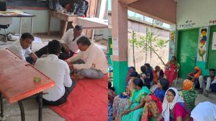 officials and employees have breakfast by stopping polling mess at Yavatmals Hivari Polling Station