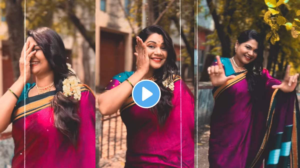 maharashtrachi hasya jatra fame namrata sambherao dances on gulabi saree