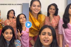 marathi actress shares reels on gujarati song