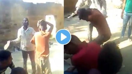 a father beat child for his betterment by his shoes watch viral video of fathers love