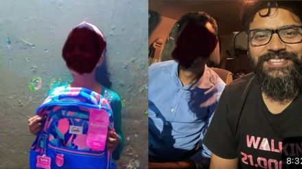 Social activist Kiran Verma buys schoolbag for Uber drivers daughter