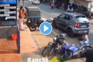 a young man was saved due to wearing helmet