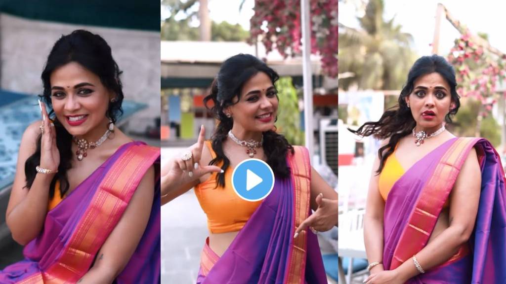 prarthana behere dances on viral song gulabi sadi