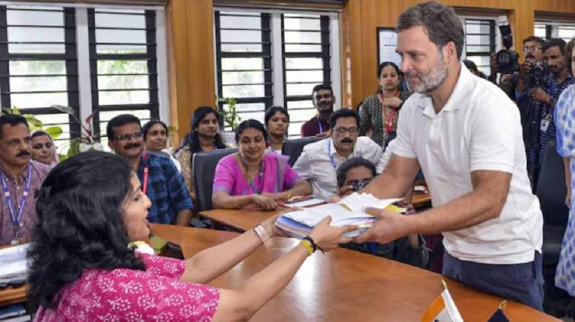 rahul gandhi nomination files from waynad