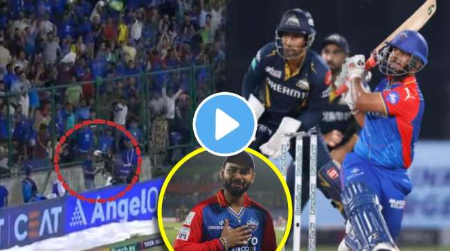 IPL 2024 rishabh pant apologized camera person whom he hit by his six in dc vs gt match watch