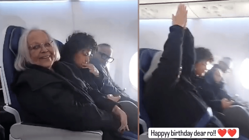 Rohini Hattangadi got surprise birthday wish in flight during Chaar Choughi Natak