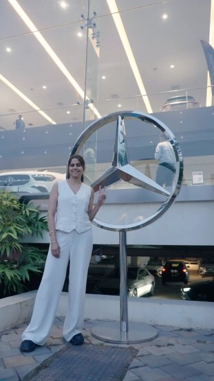 sai tamhankar bought new luxurious mercedes benz