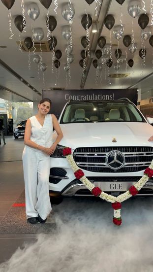 sai tamhankar bought new luxurious mercedes benz