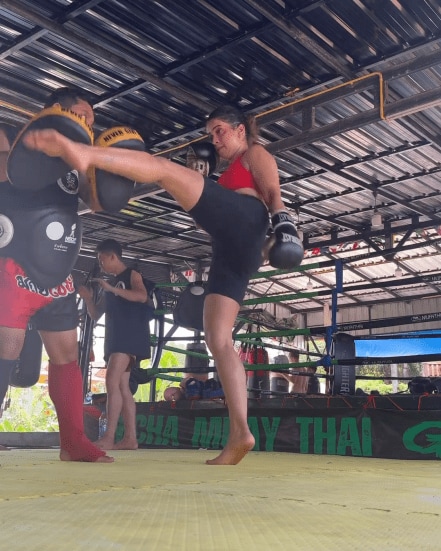 Sanya Malhotra bikini look martial arts photos viral on social media