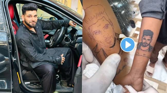 A fan of Shiv Thakare got a tattoo on his hand video viral