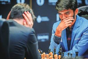 candidates chess gukesh beat abasov