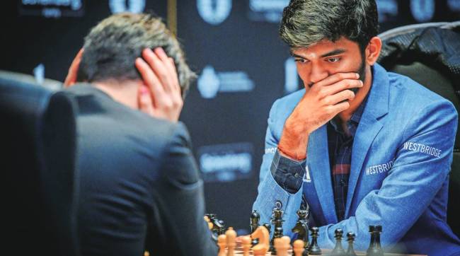 candidates chess gukesh beat abasov