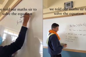 student gave secret message to math teacher