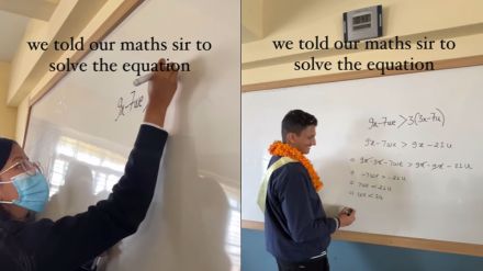 student gave secret message to math teacher