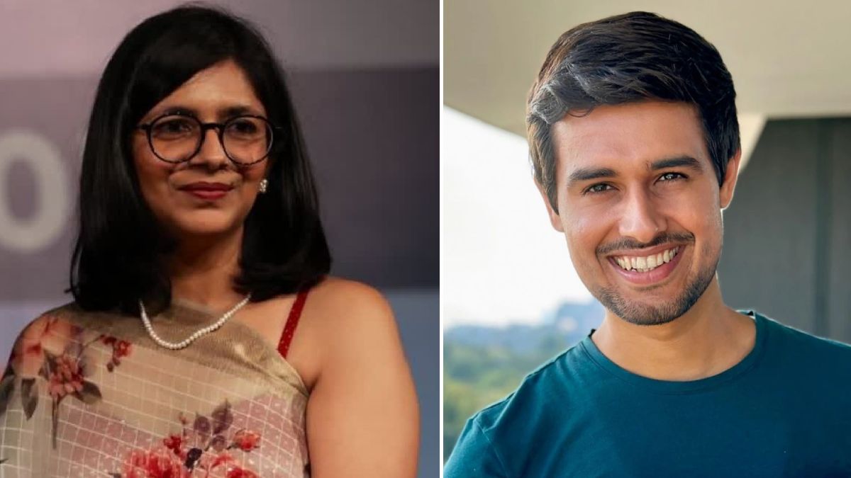 AAP MP Swati Maliwal and YouTuber Dhruv Rathee