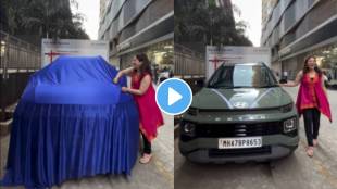 Mazhya Navryachi Bayko fame actress Anita Date-Kelkar bought new car video viral