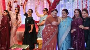 Baipan Bhari Deva movie team attend Aishwarya and sarang sangeet ceremony in Gharoghari Matichya Chuli