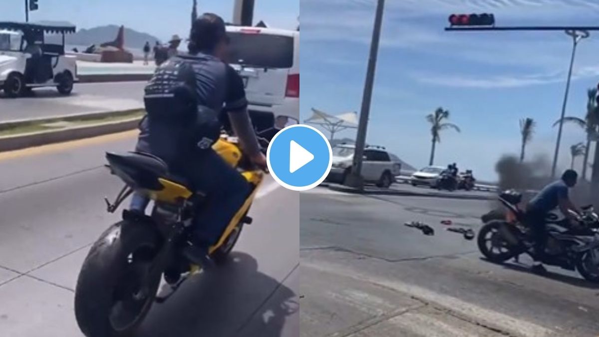 Bike Fire Viral Video