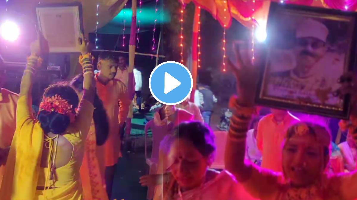 If the father is not there then the bride cried holding the father photo in hand