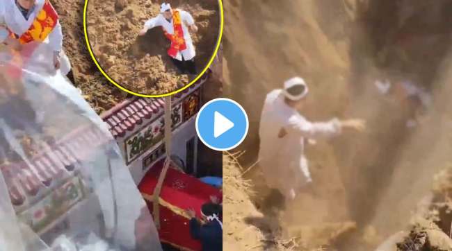 people buried due to collapse of cemetery wall terrifying funeral accident video goes viral