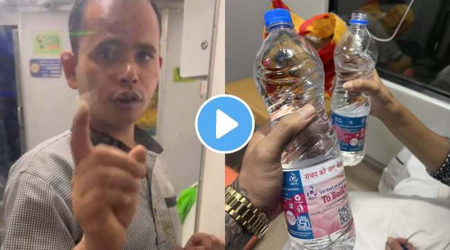 indian railway irctc man struggle for water on ac train indian railways reacts video viral
