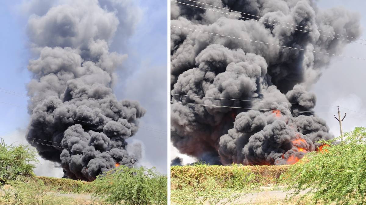 garbage dump, Solapur, fire,