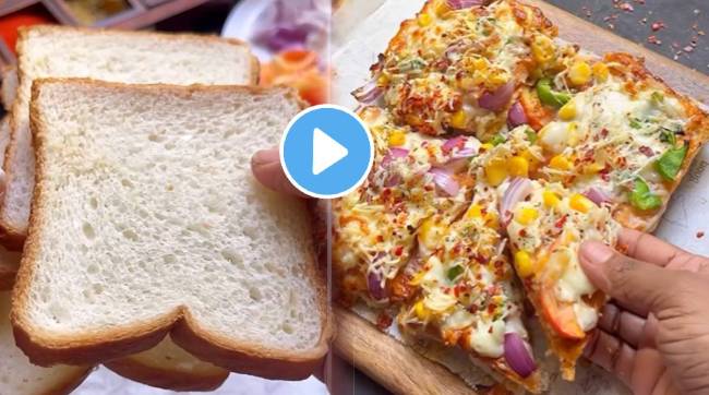How to make cheese Bread Pizza at Home In Marathi Note Down The Recipe or Method From Viral Video
