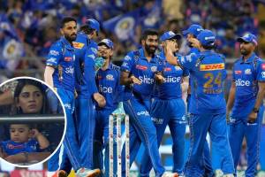 Jasprit Bumrah Son Angad First Appearance in Mumbai Indians Match at Wankhede
