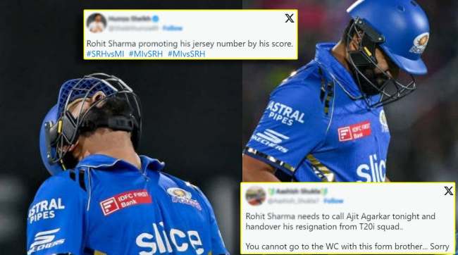 Rohit sharma needs to call agarkar and handover his resignation mi star blasted after another flop show in ipl 2024 mi vs srh match