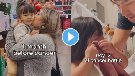 Viral Video Mother shared her young daughter battling cancer story before and after the diagnosis Watch Ones