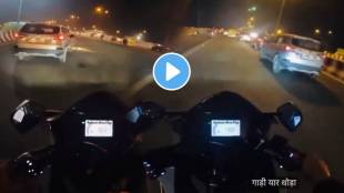 Drunk Man Driving After Crushing TwoWheeler video shows driver recklessly changing lanes and colliding with bikers