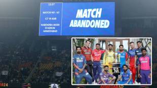 Which team benefited after the GT vs KKR match Cancelled