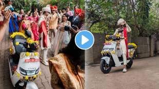 groom opts for electric bike eco friendly and stylish Ather Rizta for his baaraat Ather CEO reacts on post must watch