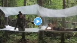 याला म्हणतात डोकं! तरुणीने बनवलं चक्क जंगलात घर; VIDEO पाहून कराल कौतुक