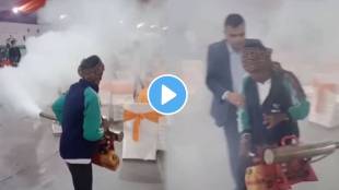 Smoke sprinkled at the wedding the guests fled Viral video