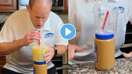 Viral Video Man Drank A Litre Of Lemon Juice In Under Fifteen Seconds set Guinness World Records watch ones