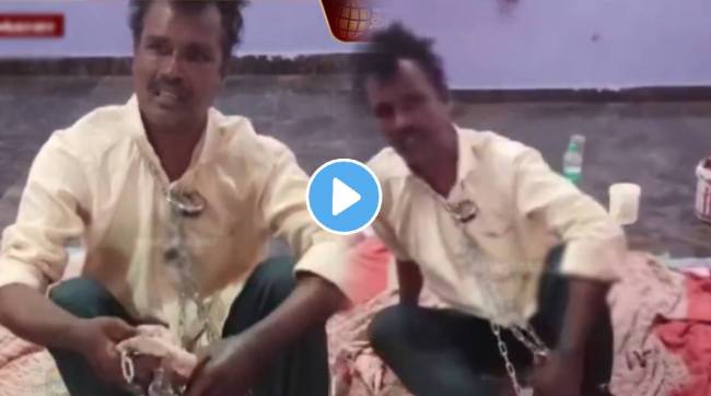 Shocking Video: Telangana Woman Ties Her Husband With Iron Chain