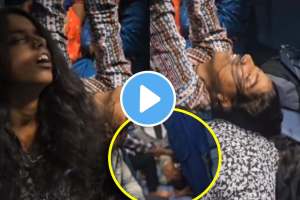 indian railways train viral video woman in moving train act possessesd internet calls it staged